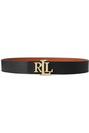 Ralph Lauren Reversible Pebbled Leather Wide Belt
