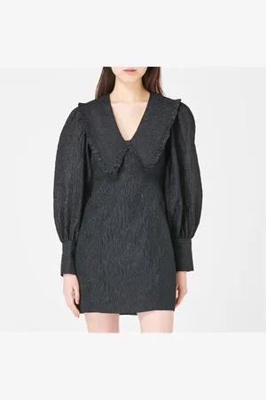 Ganni Jacquard Relaxed-Fit Mini Dress