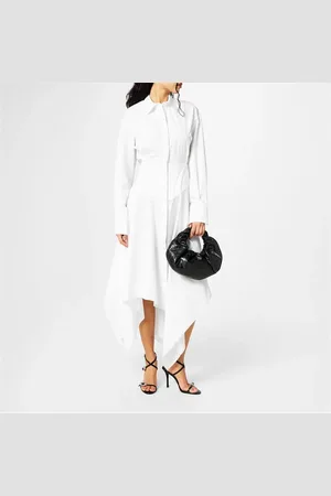 MUGLER Structured Poplin Midi Dress
