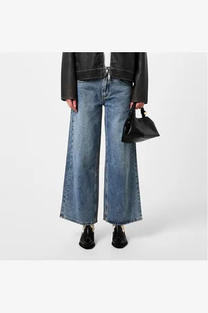House of Sunny Wide Leg Logo Jeans