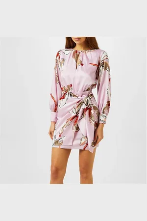 MARELLA Floral Tie-Waist Mini Dress