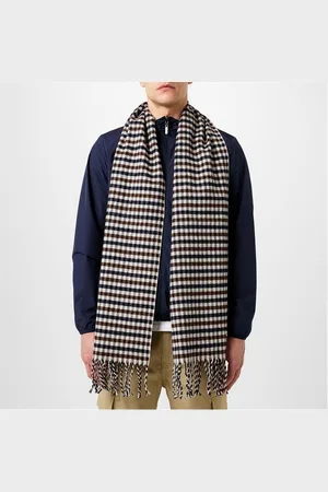 Aquascutum Check Knit Scarf