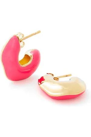 Missoma Squiggle Chubby Enamel Hoop Earrings
