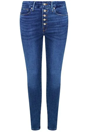 GOOD AMERICAN Good Waist Exposed Button Jeans