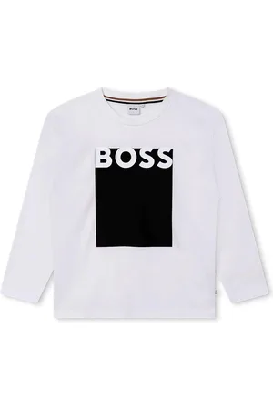 HUGO BOSS Junior Boys Long Sleeve Monogram T-Shirt