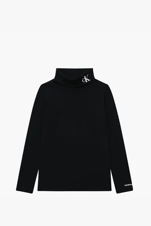 Calvin Klein MONOGRAM LS ROLL NECK TOP