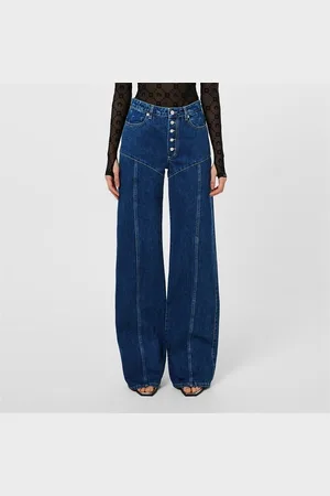 Marine Serre Deadstock Denim Flare Pants