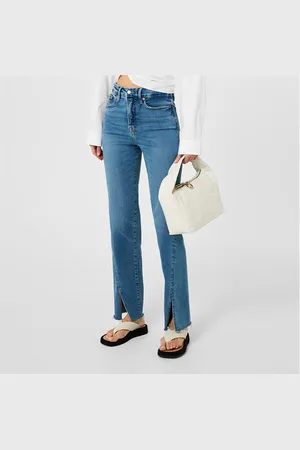 GOOD AMERICAN Straight Fit Slit Jeans