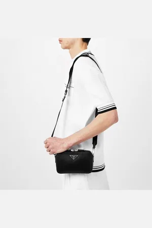 Prada Brique Re-Nylon And Saffiano Leather Bag