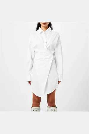 Diesel Short Shirt Dress In Stretch Poplin