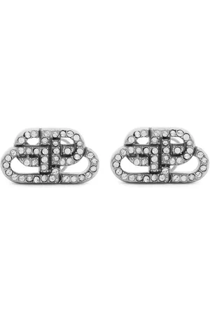 Balenciaga Bb Xs Stud Crystal Earrings