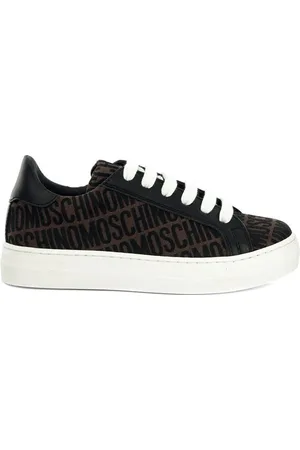 Moschino All Over Logo Print Trainers Juniors