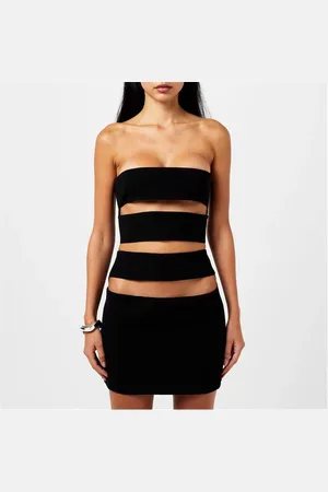 Monot Horizontal Cutout Strapless Mini Dress