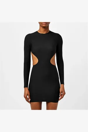 Balenciaga Cut Out Long Sleeve Mini Dress