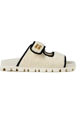Miu Miu Crochet Knit Slides