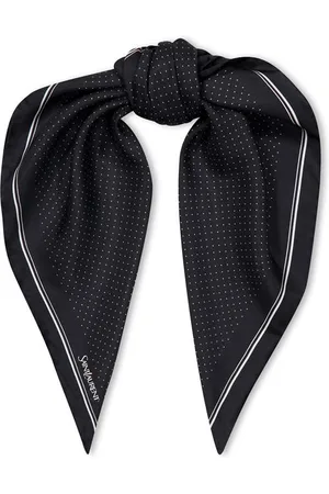 Saint Laurent Dotted Silk Twill Bandana