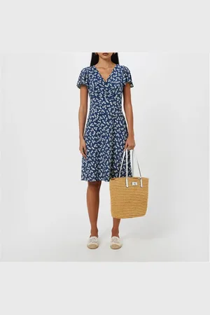 Ralph Lauren Floral Stretch Jersey Surplice Dress