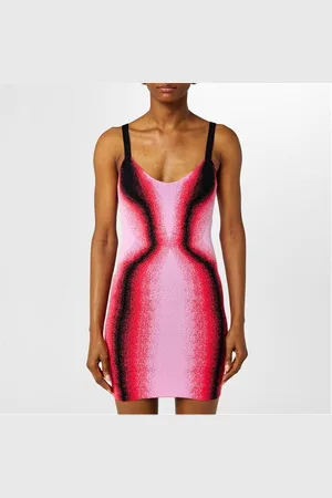 Y / PROJECT Gradient Pattern Knitted Mini Dress