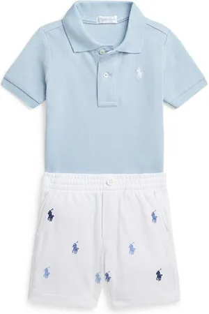 Ralph Lauren Polo Shirt And Shorts Set Babies