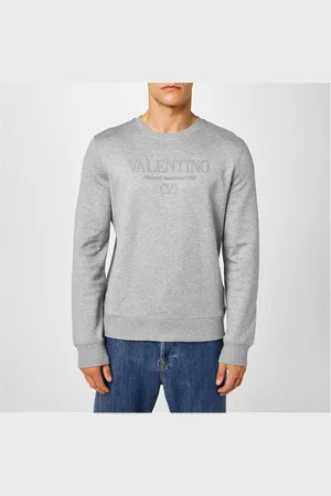VALENTINO Logo Print Crew Sweatshirt Mens
