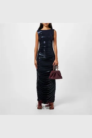 Norma Kamali Sleeveless Shirred Maxi Dress
