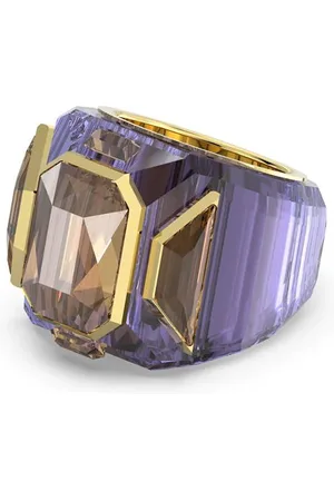 Swarovski Chroma cocktail ring, , Gold-tone plated