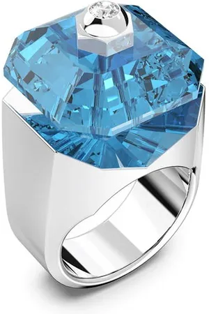 Swarovski Numina ring, Square cut, , Rhodium plated