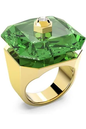 Swarovski Numina cocktail ring, Octagon cut, , Gold-tone plated Size 55