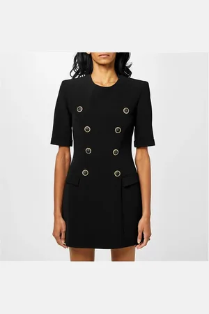 Balmain Buttoned Crepe Dress