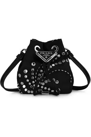 Prada Mini Embroidered Bucket Bag