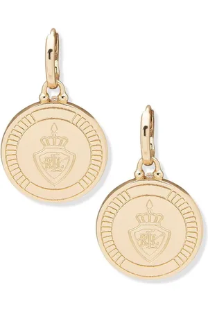 Ralph Lauren Crest Disc Drop Earrings