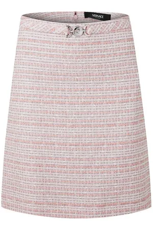 VERSACE A-Line Tweed Mini Skirt