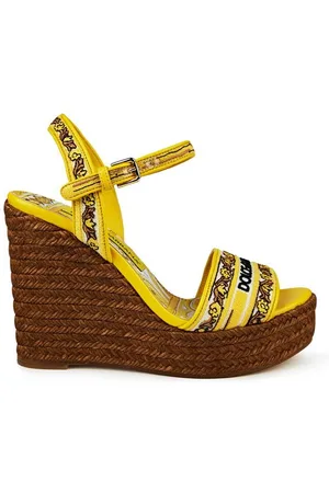 Dolce & Gabbana Logo Wedge Sandals