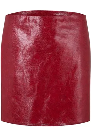 Prada Craquelé Leather Mini Skirt