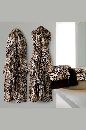 Roberto Cavalli Bravo Leopard Bathrobe