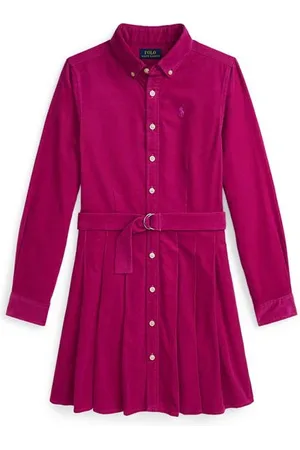 Ralph Lauren Pleated Corduroy Shirtdress Juniors