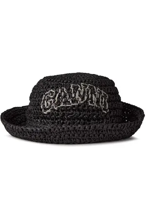 Ganni Logo Straw Hat