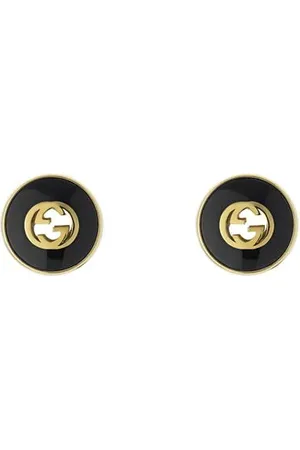 Gucci Interlocking 18k Stud Earrings