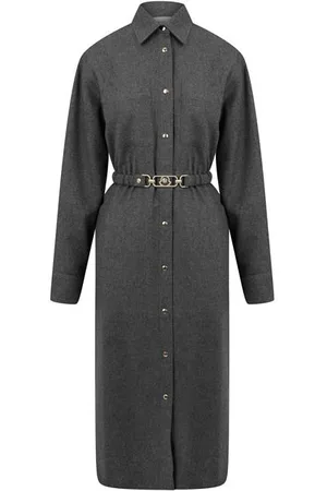 Moncler Belted Maxi Shirt Dress