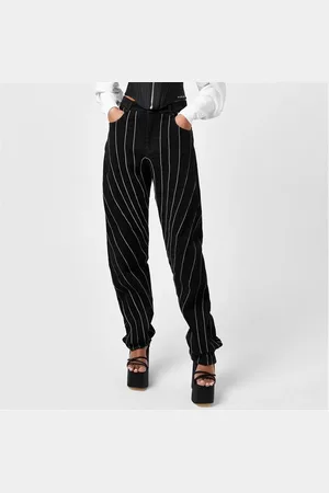 MUGLER Spiral Wide Leg Jeans