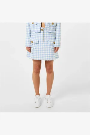 Balmain Gingham Miniskirt