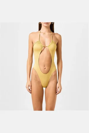 Palm Angels Glittered One Piece Swimsuit