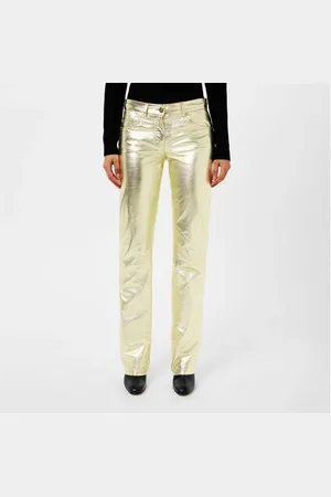 Palm Angels Laminated Leather Trousers