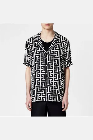 Balmain Monogram Print Flowing Shirt