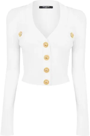 Balmain Crop Button Cardigan