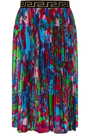 VERSACE Pleated Chiffon Skirt Junior Girls