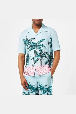Palm Angels Palm Tree Print Bowling Shirt