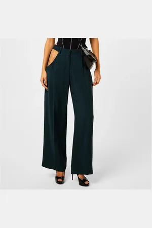 MUGLER Cut Out Wide Leg Trousers