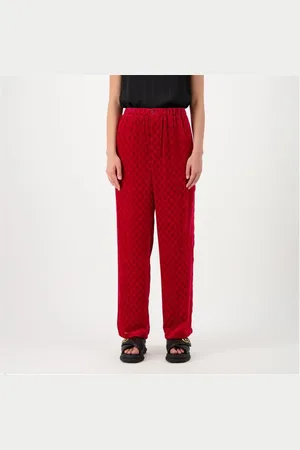 Gucci Gg Devoré Velvet Trousers
