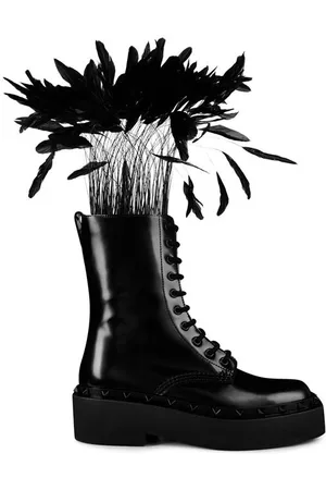 VALENTINO GARAVANI Rockstud M-Way Combat Boots